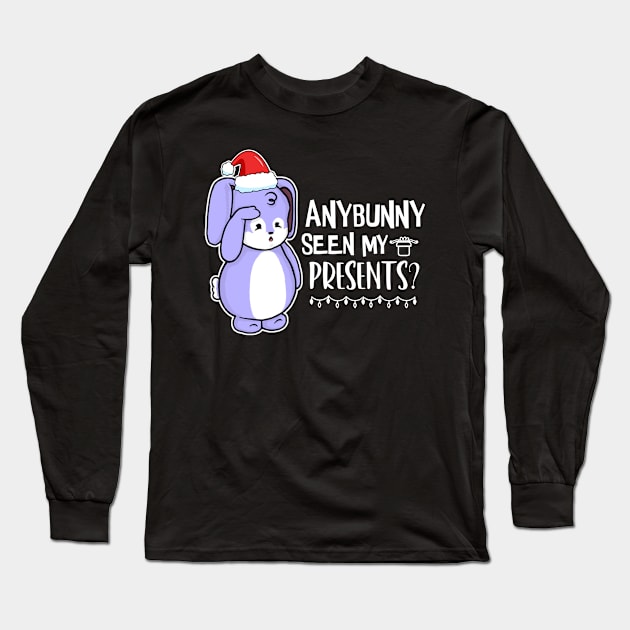 Anybunny Seen My Presents? Long Sleeve T-Shirt by the-krisney-way